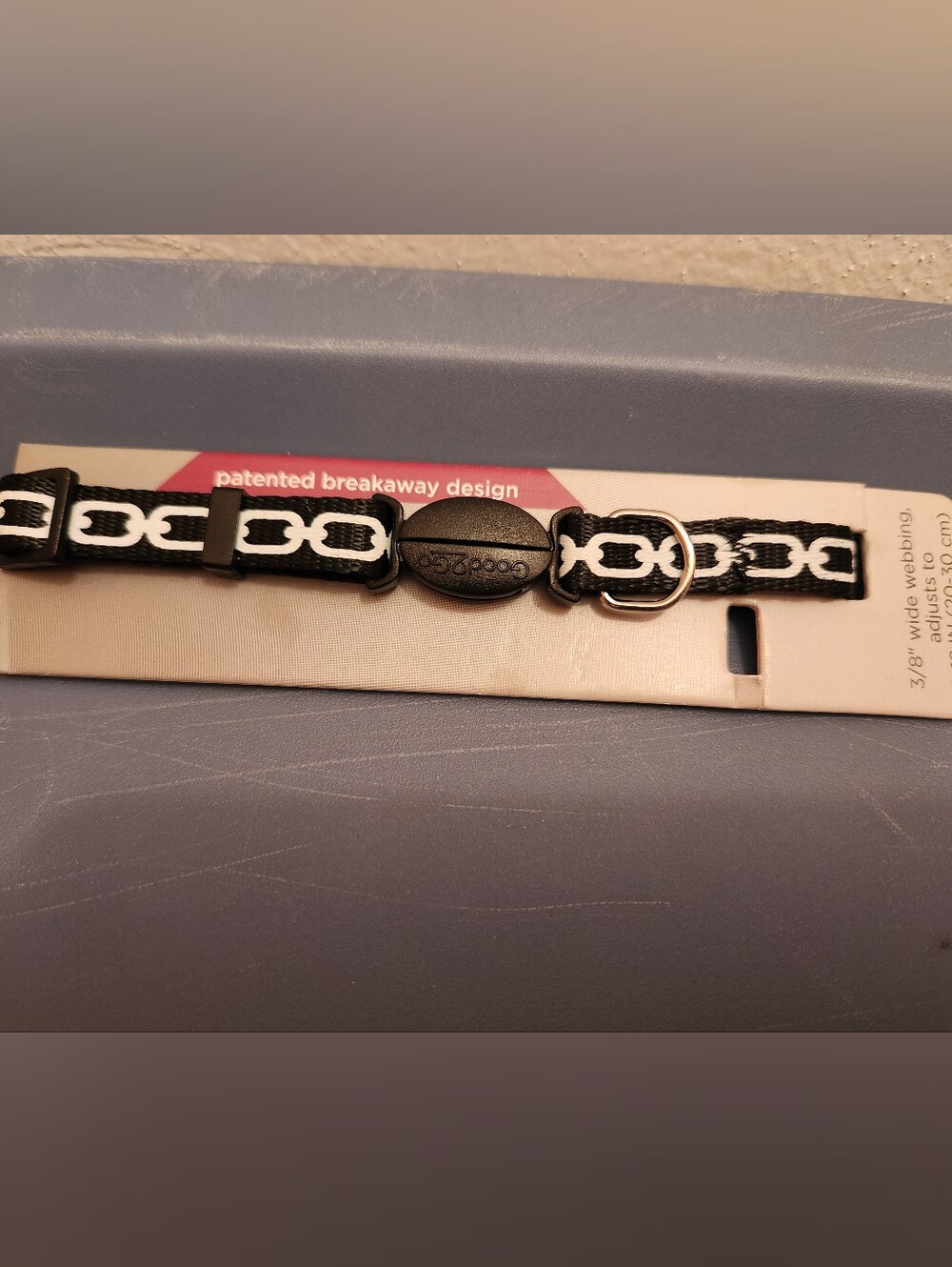 Good2Go Black and White Chain-Link Breakaway Cat Collar
